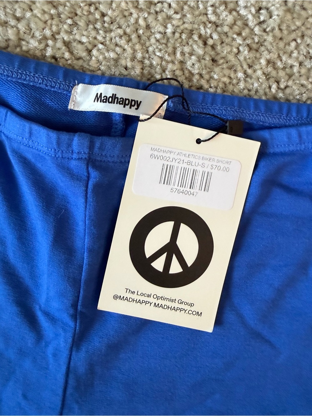Madhappy women’s Cobalt Blue Athletic Biker Shorts